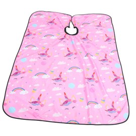 VICASKY Children's Rainbow Haircut Cape Reusable Hair Cutting Cover Portable Barber Cape for Boys and Girls Neck Strips for Home Use