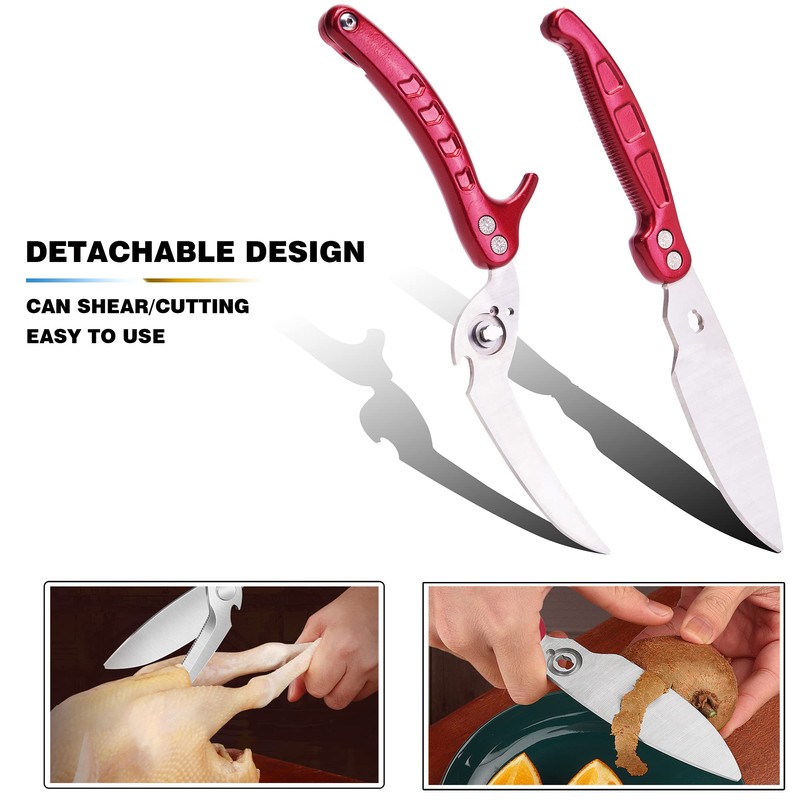 SLEMOON Kitchen Shears Heavy Duty Poultry Shears Meat Cutting Dishwasher