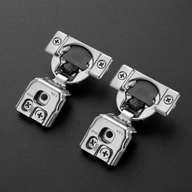 Ravinte 20 Pack 10 Pair 1-1/4 inch Overlay Cabinet Hinges Kitchen Soft Close Cabinet Hinges Hidden Door Hinge For Kitchen Cabinet Hinges Stainless Steel Adjustable Hinges Satin Nickel Cabinet Hardware