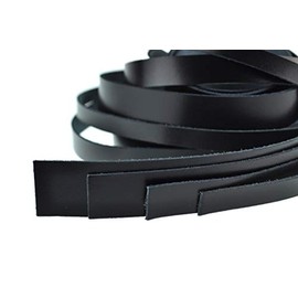 esnado Leather Strap Flat / Leather Strips / Leather Strap Thickness: Approx. 1.8 mm (Width: 30 mm, Black)