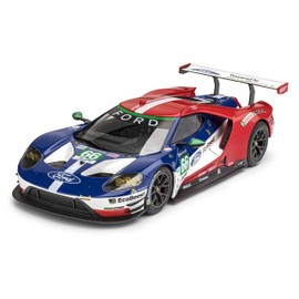 Revell 85-4418 Ford GT Le Mans Model Car Kit 1:24 Scale 88-Piece Skill Level 4 Plastic Model Building Kit, Red White Blue