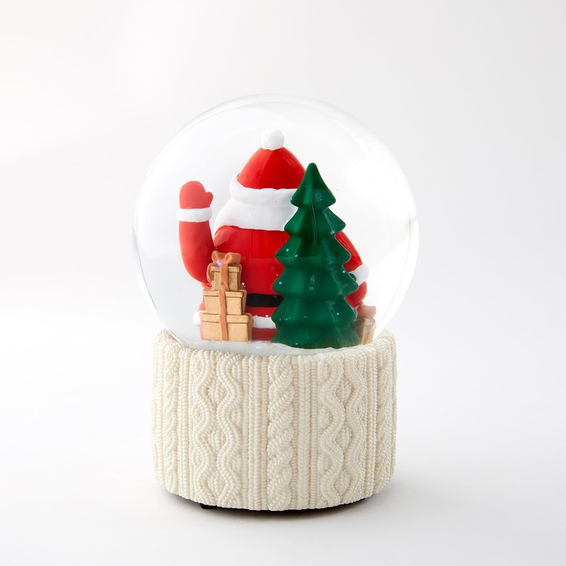 Things Remembered Engraved Waving Santa Musical Snow Globe in Light