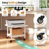 Giantex Under Desk Printer Stand, 2-Tier Mobile Printer Table with