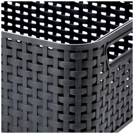CURVER Style S - storage boxes & baskets (Storage basket, Grey, Rattan, Monotone, Bathroom, Bedroom)