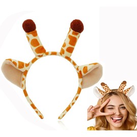 Bessy shop Accessories Animal Headband,Animal Ears Headgear Cartoon for Kids Adult Carnival Birthday Theme Party(Giraffe)
