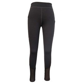 HR Farm Lady Light Weight Silicone Grip Leggings Horse Riding Tights (Black, X-Small)