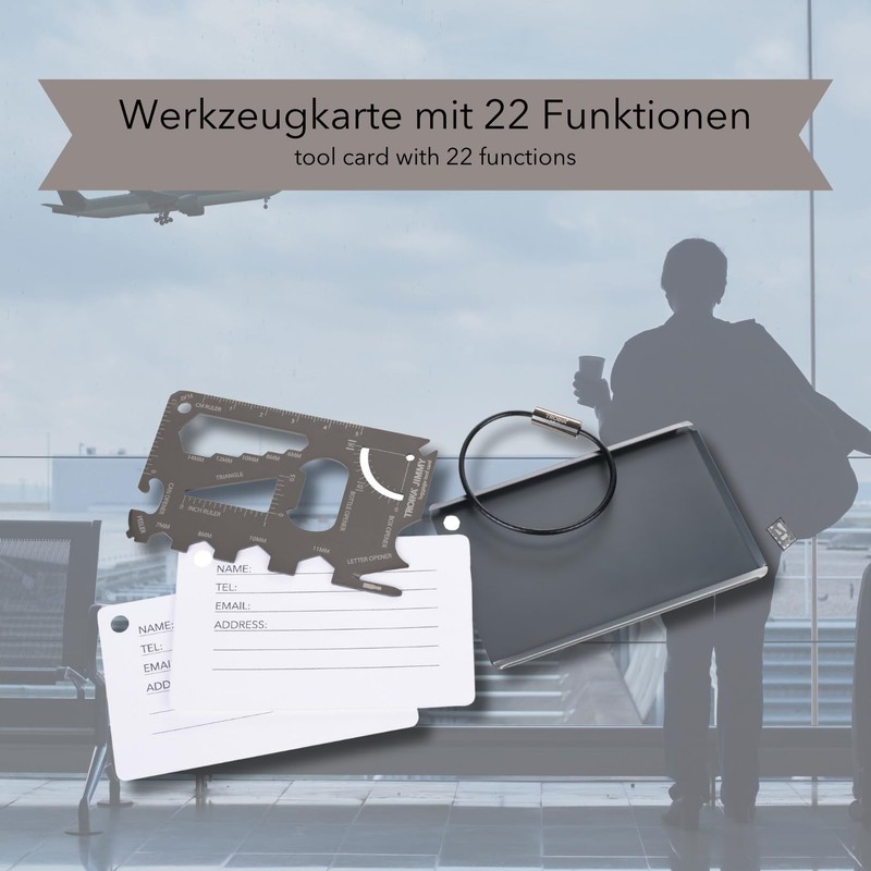 Luggage Tag and Tool Card with 22 Functions - JIMMY