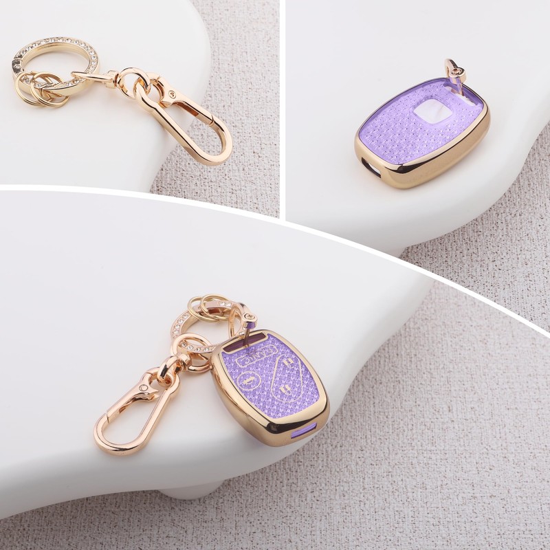 Cute Bling Key Fob Cover for Honda, Diamond Cut TPU