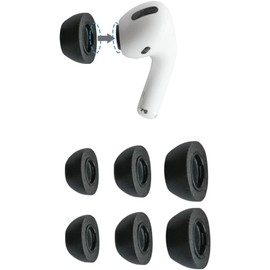 Comply HC44-50203-23 Replacement Eartips for AirPods Pro 1st & 2nd Generation (3 Pairs / S/M/L Size Assorted) Noise Isolation, Fit, Shedding Proof