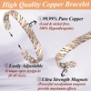 Cigmag Lymphatic Drainage Copper Bracelet for Women 99% Solid Pure