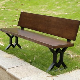 HEONITURE 16 Inch Metal Bench Legs,Backrest Bracket Set of 2,Ideal for DIY Projects with Butcher Block Countertops and Wood Slab Benches Indoor/Outdoor(W 17.8" x H16) (1, E)