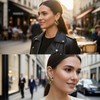 UPOWKA Multicolor Crystal Chunky Dangle Door Knocker Earrings,Statement Fashion Jewelry