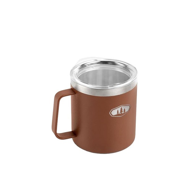 GSI 63257 Glacier Stainless Steel Camping Cup, 15 oz, Gingerbread, Approx. 4.6 x 3.5 x 4.1 inches (117 x 89 x 104 mm)