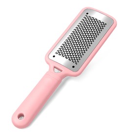 Tandoler Professional Foot Care Pedicure Stainless Steel File，Foot Scraper, Effective Dead Skin and Callus Remover for Feet（Light Pink）