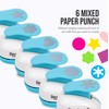 BearBoss 6 Craft Hole Punch Shapes 1 Inch Paper Punches