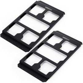 MorningRo 2 Pcs Mounting Plate Compatible with Milwaukee Packout Toolbox Aluminum Steel Mounting Base Storage Toolbox on Wall or Floor (Half Plate)