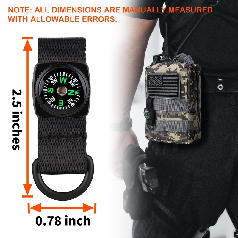 bvya 5 Pack Mini Compass Outdoor Camping Hiking Pocket Compass