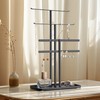 Jewelry Stand Organizer Black - 37CM Tall Sturdy Metal, 3-Tier