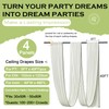 PartyVillage 20ftx40ft Ivory Ceiling Curtain for Wedding Parties – 4