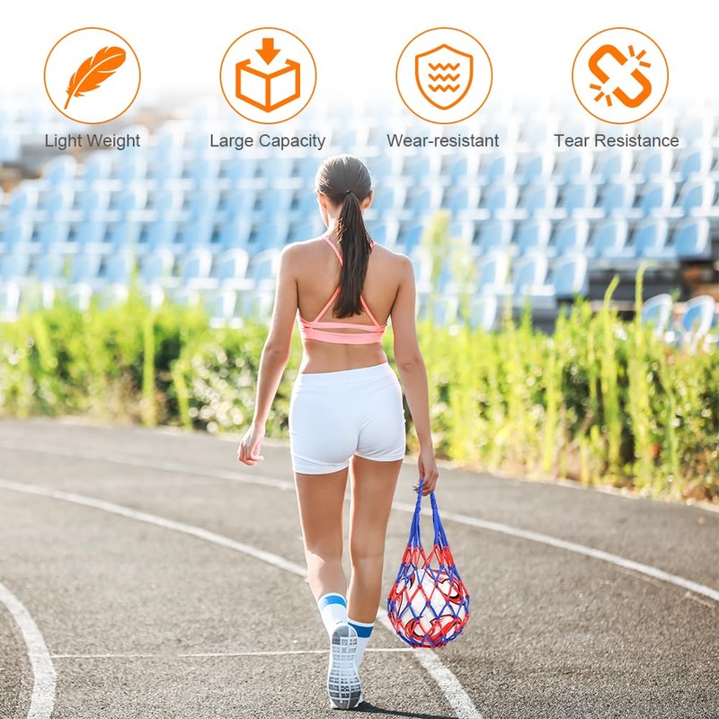 AMFUN multifunctional ball pocket 2 pack, thickened Reddish Blue +