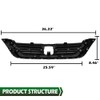 CNNELL Front Upper Honeycomb Grill Grille Chrome and Black Compatible