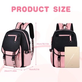 Aucuu Backpack for Girls, School Backpack Girls, Backpack Children, Large Capacity Children's Backpack, Lightweight School Backpack Children for Outdoor, School, Travel, #1 Classic Pink