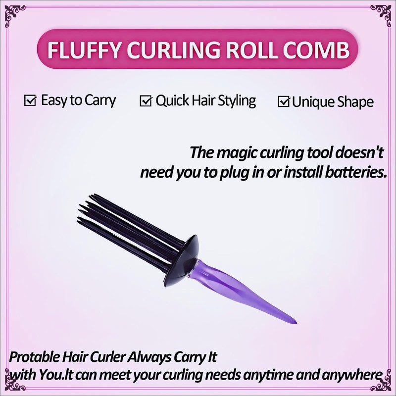 Neuvikter Cepillo Para Cabello Rizado Con 17 Dientes, Cepillo Definidor