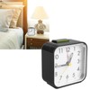 Small Clock Black Alarm Silent Minimalistic Design Snooze with Backlight