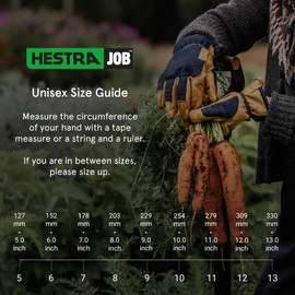 Hestra Job Garden Rose Glove, Long Protective Leather Gauntlet Gardening Gloves for Men & Women- Offwhite - 8