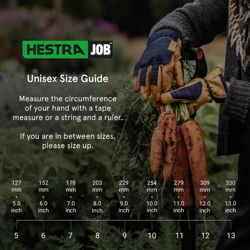 Hestra Job Garden Rose Glove, Long Protective Leather Gauntlet Gardening