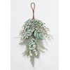 Worth Imports 24" Artificial Christmas White Berry and Leaf Teardrop