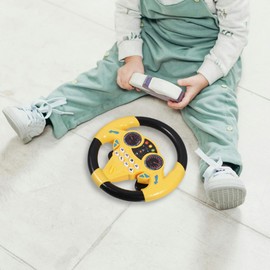 Toyvian Kids Steering Wheel - Simulated Driving Controller, Early Education Pretend Driving Toy with Light Music, Steering Wheel Toys for Toddlers 1-3