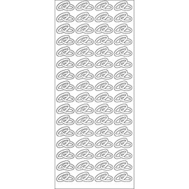 Sticker "Wedding Rings" in Silver – 1 Sheet