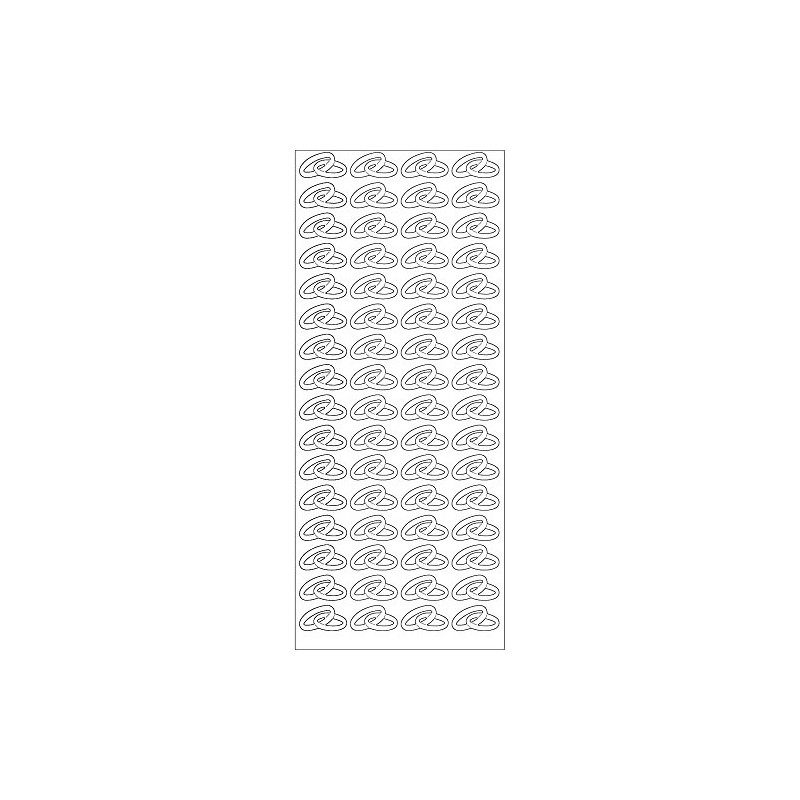 Sticker "Wedding Rings" in Silver – 1 Sheet