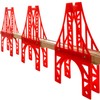 OrgMemory Railway Set, 3 Pieces Hanging Bridge, Wooden Train Railway