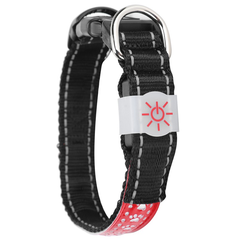 LED Pet Adjustable Collar USB Rechargeable Soft Dog Lighting Night