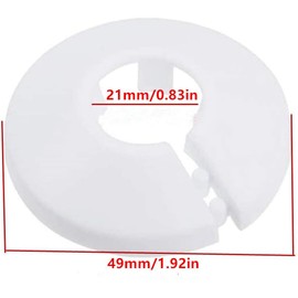 Wall Flange Cover Collars Plastic Radiator Pipe Collars, 4 Pieces,Water Pipe Drain Line Outer Diameter Flange Decoration (20)