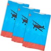 Juvale Airplane Plastic Rectangle Party Table Cloth Cover (3 Pack)