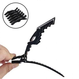 Professional Alligator Hair Styling Clips (6-Pack) Black 2ea