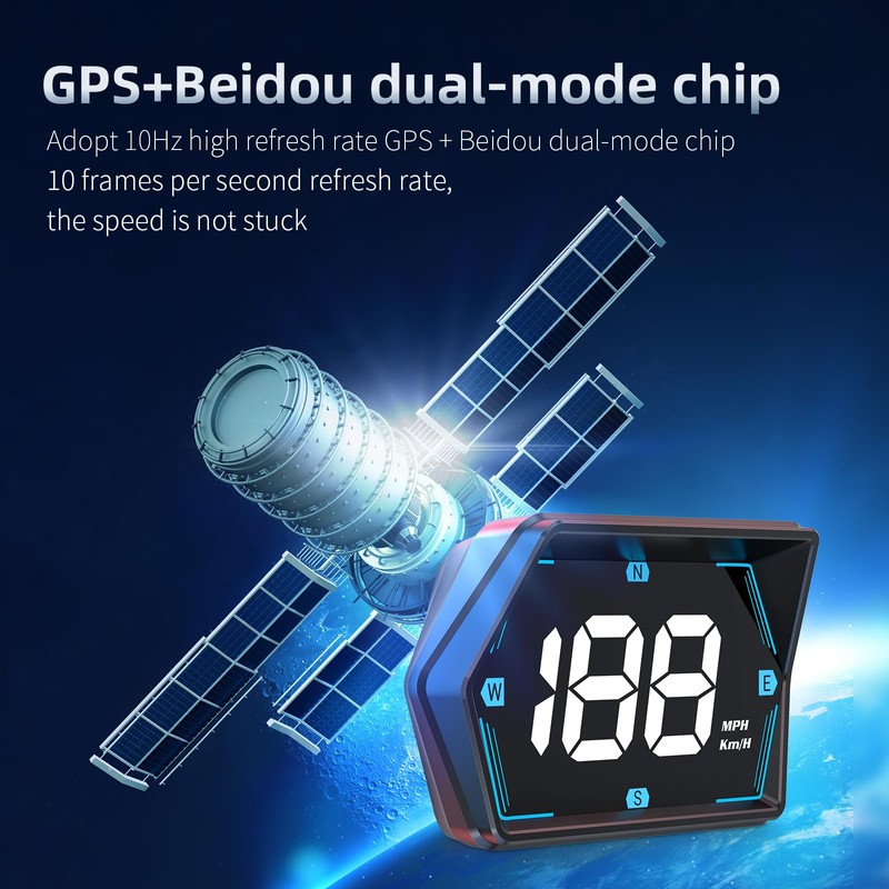 MAEZOE G20 Head Up Display with Holder, GPS Speedometer Multi-Segment
