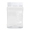 LAWEI 6 Pack Square Plastic Jars with Lids - 30