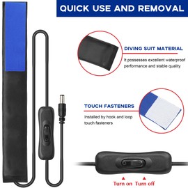 Tydeux 400mm DC Lens Warmer - Lens Dew Heater Strip Stepless Temperature Regulator Condensation Prevention for Telescopes Camera DSLR Lens Telescope Eyepieces Less Than 5 inch (125mm) in Diameter