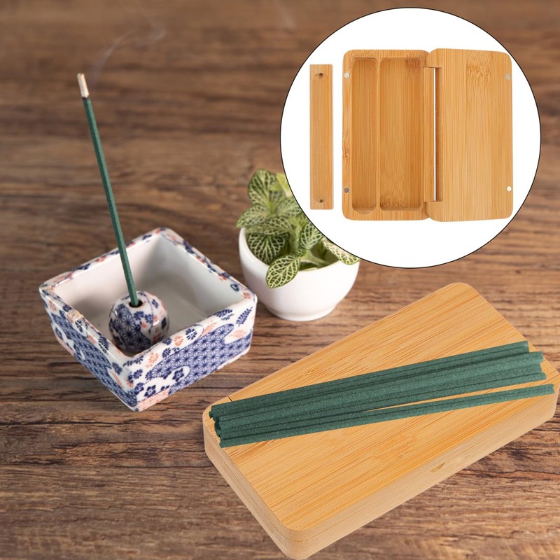 Healeved Sandalwood Incense Stick Box Portable Storage Container with Craftsmanship