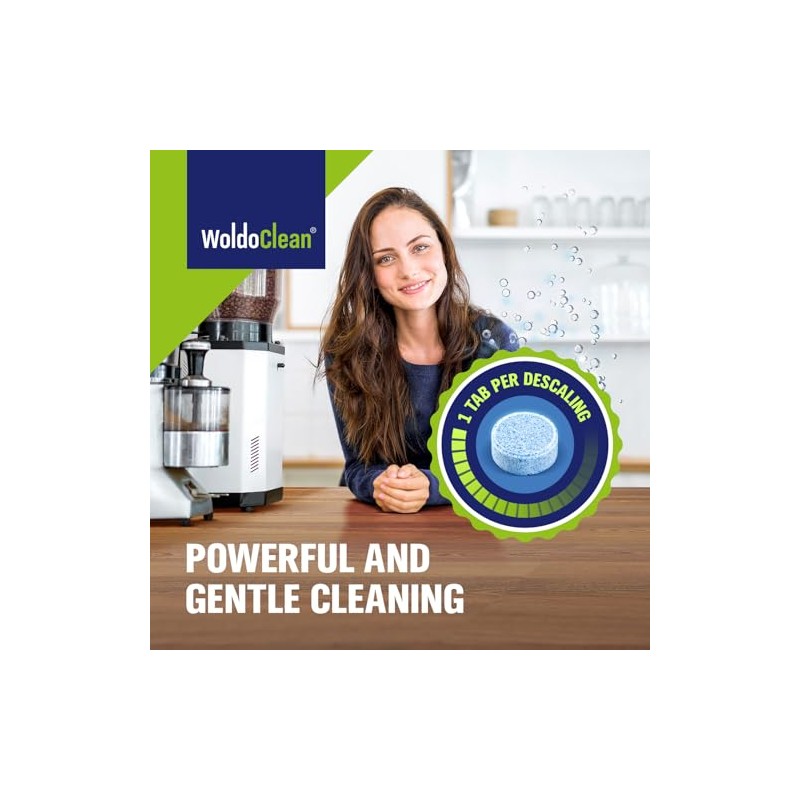 WoldoClean Coffee Machine Cleaner & Descaler Tablets - 20 Count