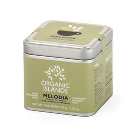 Organic Islands Melodia Greek Organic Herbal Tea Cube | Natural Remedy | Lemon Verbena-Lemon Balm-Lemon, 30g