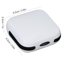 Haosie Hearing Aid Case, 2.6 x 2.6 x 1in ABS Portable Hearing Aid Storage Box for 2 Hearing Aids