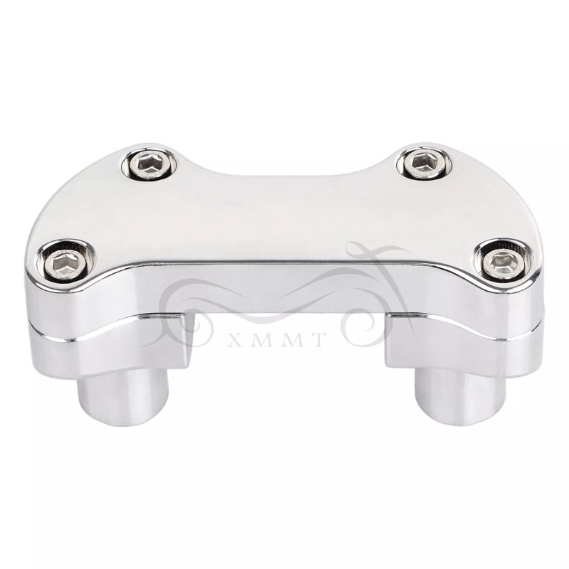 Unbranded Chrome 2" Risers 1" Handlebar Clamp For Harley Softail