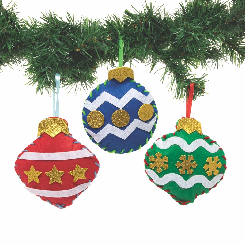 Baker Ross FC151 Kit da Cucito Pallina di Natale -