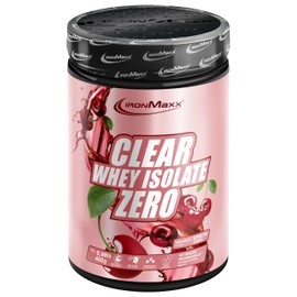 IronMaxx Clear Whey Isolate Zero - Kirsche 400g Dose | Klares Molkenprotein-Isolat ohne Zucker | Laktosefreies Clear Protein | Protein Limonade mit fruchtig-erfrischendem Geschmack