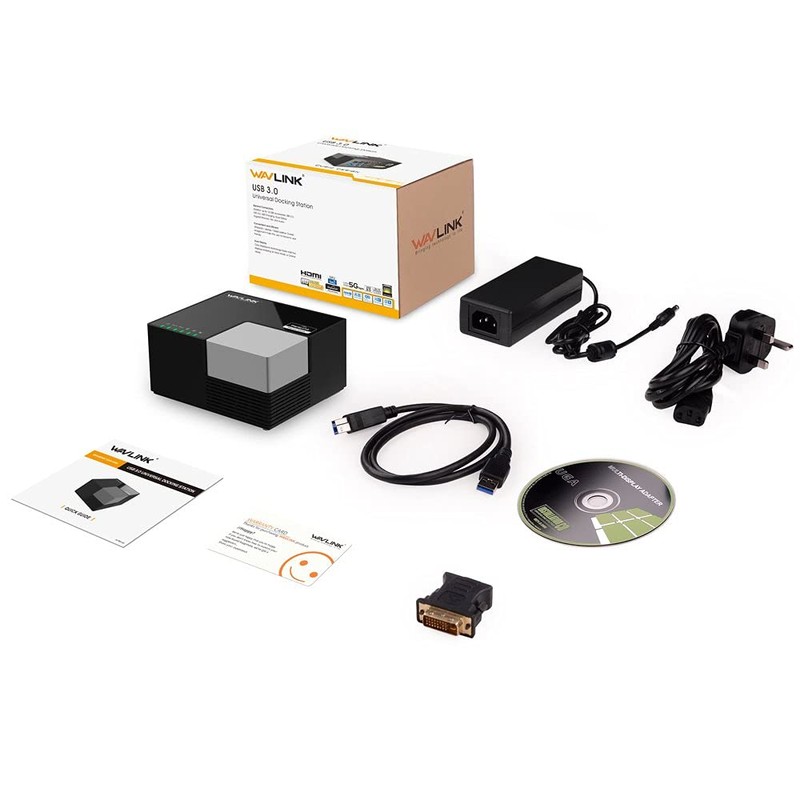 WAVLINK USB 3.0 Universal Laptop Docking Station Dual Video with